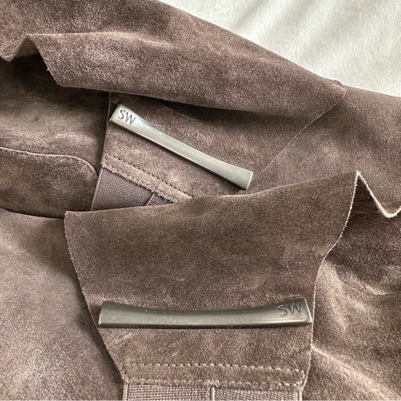 Stuart Weitzman Slouchy Dark Brown Suede Booties Size 8.5M - Picture 16 of 16